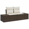vidaXL Tuin Sofa Set met kussen 7 pcs Bruin poly rattan