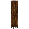 vidaXL Hoge kast 34,5x34x180 cm bewerkt hout gerookt eikenkleurig