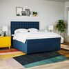 vidaXL Boxspring met matras stof blauw 180x200 cm