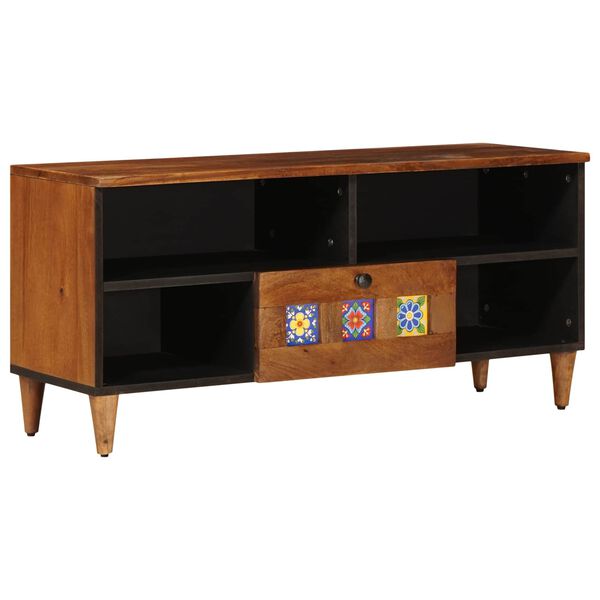 vidaXL TV-kast Walnotenhout 100 x 33 x 46 cm Massief Mango Hout