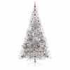 vidaXL Kunstmatig Voorverlicht Kerstboom met 300 LED Zilver 240 cm PET