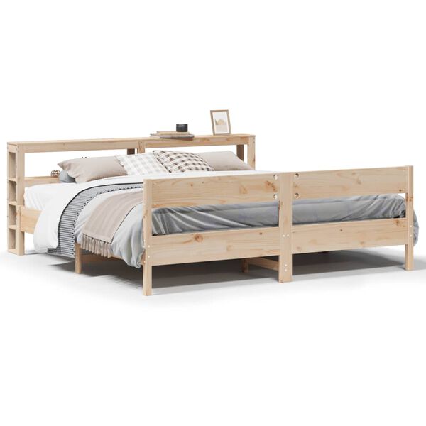 vidaXL Bedframe zonder matras massief grenenhout 200x200 cm