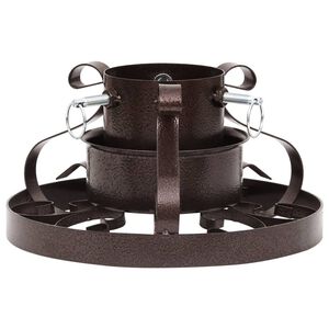 vidaXL Kerstboomstandaard in antieke stijl 29x29x15,5 cm koperkleurig