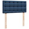 vidaXL Bed poef met matras en LED's 90x200 cm stof blauw