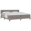 vidaXL Boxspringbed met matras met hoofdeinde Taupe 200 x 200 cm Stof