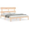 vidaXL Bedframe met hoofdbord massief hout