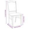vidaXL Eetkamerstoelen met kussens 2 stuks wit massief hout rubber