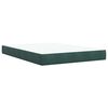 vidaXL Boxspring met matras fluweel donkergroen 140x200 cm