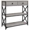 vidaXL Wandtafel 75x28x75 cm bewerkt hout grijs sonoma eikenkleurig