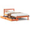 vidaXL Bedframe zonder matras massief grenenhout wasbruin 100x200 cm