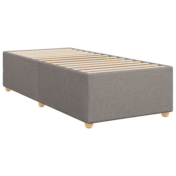 vidaXL Bedframe zonder matras 90x200 cm stof taupe