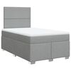 vidaXL Boxspring met matras stof lichtgrijs 120x200 cm