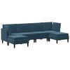 vidaXL Woonkamer Meubelset 6 st Blauw Fluweel