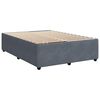 vidaXL Boxspring met matras fluweel donkergrijs 140x200 cm