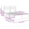 vidaXL Bedframe Ambachtelijk eiken 150 x 200 cm Massief grenenhout
