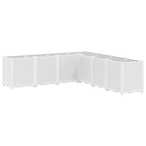 vidaXL Plantenbak 160x160x53 cm polypropeen wit