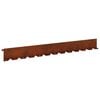 vidaXL Gazonrand 10 st 102 x 10 x 4 cm Staal Roestig
