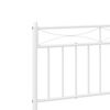 vidaXL Bedframe met hoofd- en voeteneinde metaal wit 193x203 cm