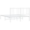 vidaXL Bedframe met hoofdbord metaal wit 120x200 cm