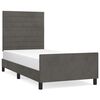 vidaXL Bedframe zonder matras 90x200 cm fluweel donkergrijs