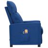 vidaXL Massagestoel elektrisch stof blauw