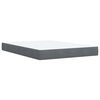 vidaXL Boxspring met matras fluweel donkergrijs 140x190 cm