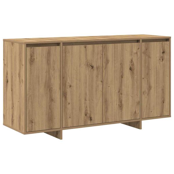 vidaXL Dressoir Artisan Eiken 135 x 41 x 75 cm Bewerkt hout