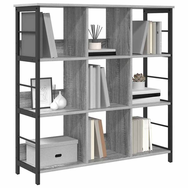 vidaXL Boekenkast Grijs Sonoma 102 x 32 x 104,5 cm Bewerkt hout
