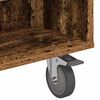 vidaXL Bijzettafel met wielen Oudhout 90 x 50 x 30 cm Bewerkt hout