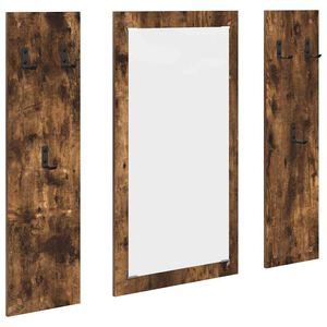 vidaXL Wandgemonteerde kapstok Gerookt eiken 96 x 1,5 x 90 cm
