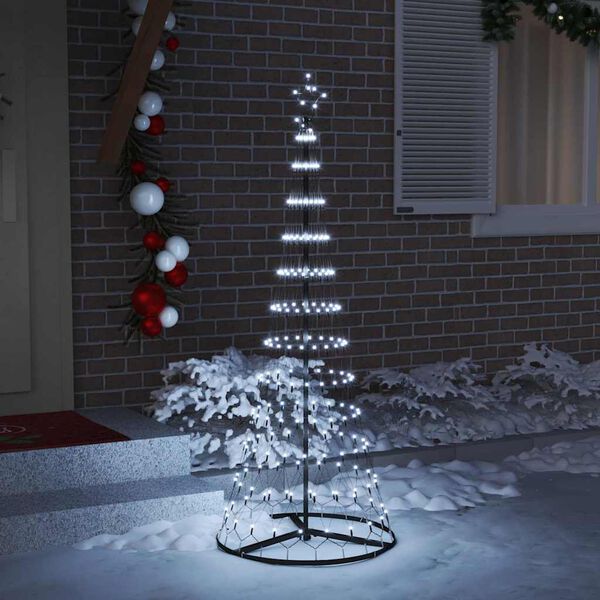 vidaXL LED Kerstboom met 230 LED met standaard Koudwit 184.5 cm Metaal