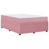 vidaXL Bedframe met matras Roze 140 x 200 cm Stof