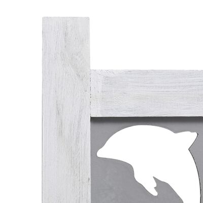 vidaXL Kamerscherm met 5 panelen 175x165 cm massief hout grijs