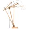 vidaXL Vloerlamp E27 massief mangohout wit