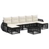 vidaXL Tuinbankenset 8 st Zwart en Cream Wit poly rattan