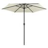 vidaXL Parasol met aluminium paal 270x246 cm zandwit