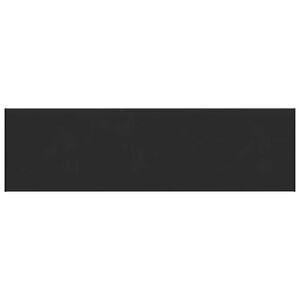 vidaXL Raamsokkel Zwart met houten nerf 140 x 40 x 4,5 cm PVC