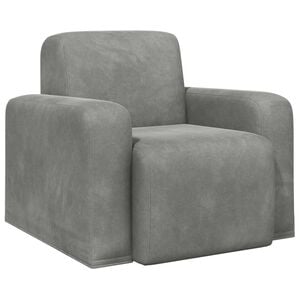vidaXL Fauteuil Lichtgrijs fluweel