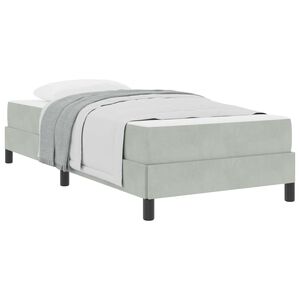 vidaXL Boxspringbed met matras Lichtgrijs 80 x 220 cm Stof