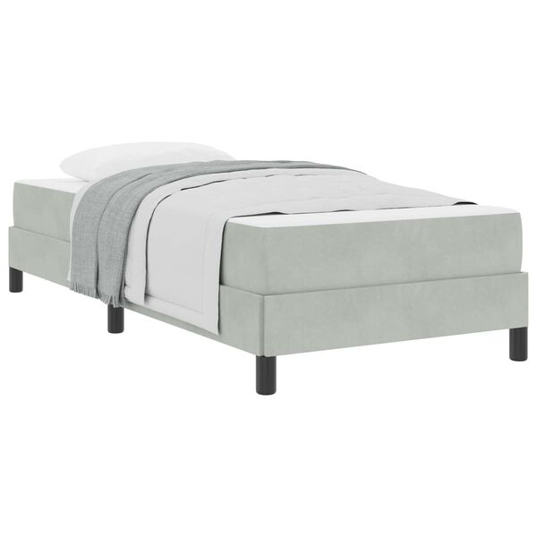 vidaXL Boxspringbed met matras Lichtgrijs 80 x 220 cm Stof