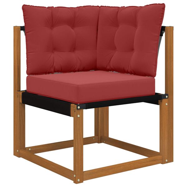 vidaXL Buiten bankkussen 3 pcs Wijnrood Polyester