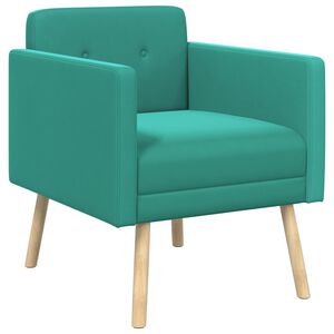 vidaXL Accentstoel Turquoise fluweel