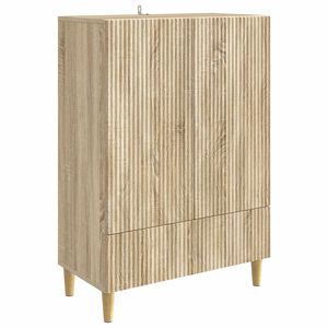 vidaXL Dressoir met lade Sonoma Eiken 66 x 34,5 x 95 cm Bewerkt hout
