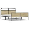 vidaXL Bedframe zonder matras metaal sonoma eikenkleurig 160x200 cm