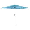 vidaXL Parasol met stalen paal 300x200x250 cm blauw