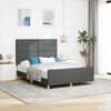 vidaXL Bedframe met hoofdeinde Donkergrijs 160 x 200 cm Stof