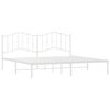 vidaXL Bedframe met hoofdbord metaal wit 193x203 cm