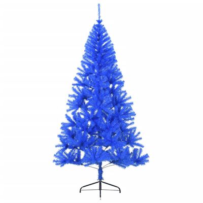 vidaXL Kunstkerstboom met standaard half 240 cm PVC blauw