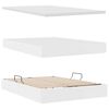 vidaXL Opslag bed met matras met opslag Puur Wit 140 x 190 cm Nep Leer