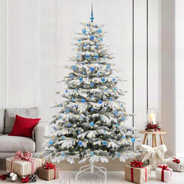 vidaXL Kunstmatige Inklapbare Kerstboom Wit 240 cm PE en PVC
